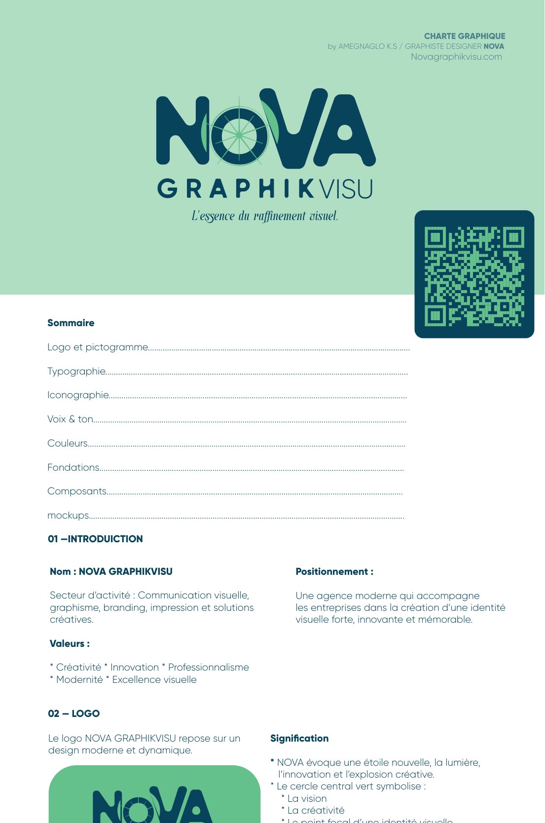 Charte graphique — Nova Graphik Visu